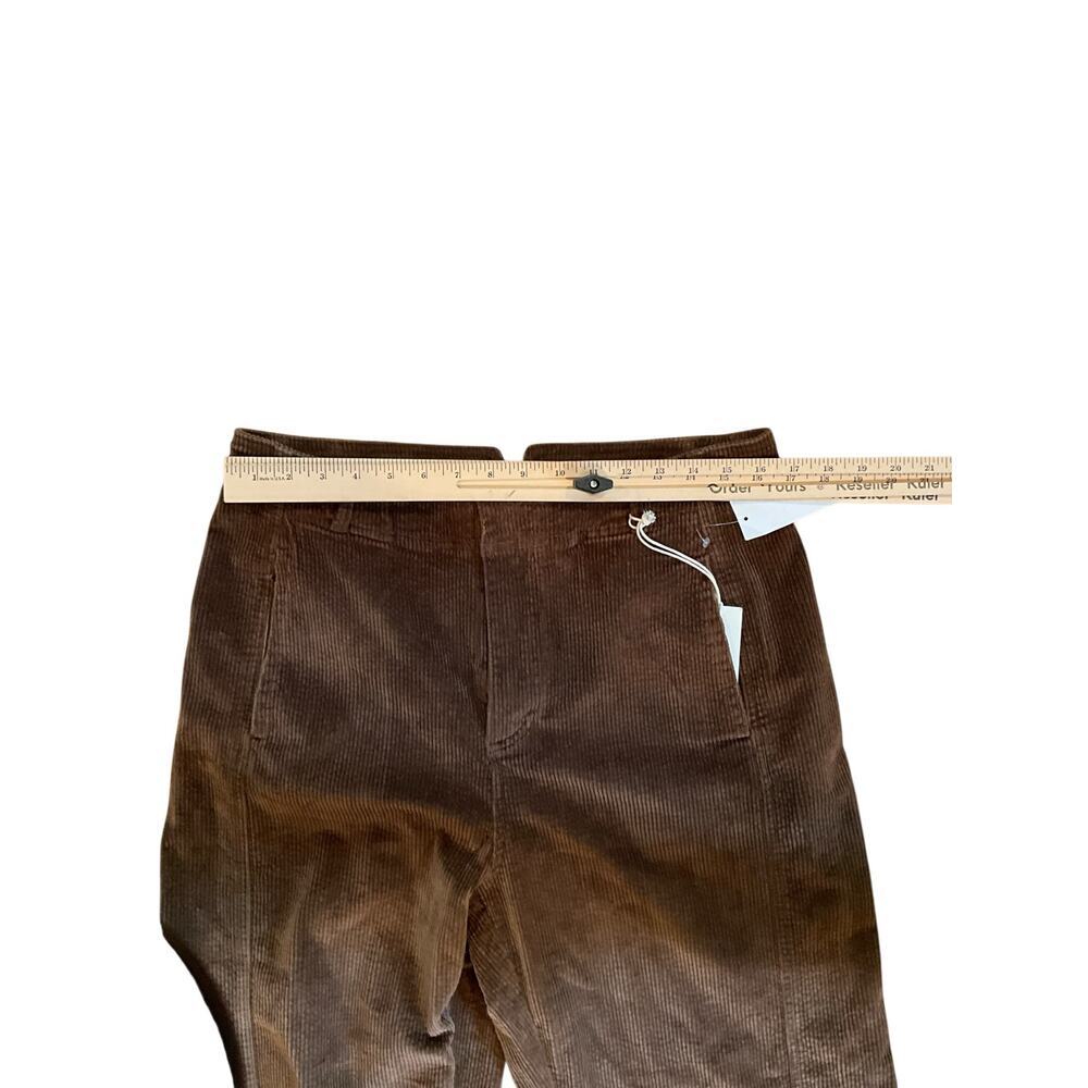 Driftwood Corduroy Jeans Embroidered Flower high Rise Brown Womens Size 31 NWT - Picture 4 of 4